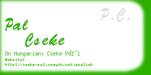 pal cseke business card